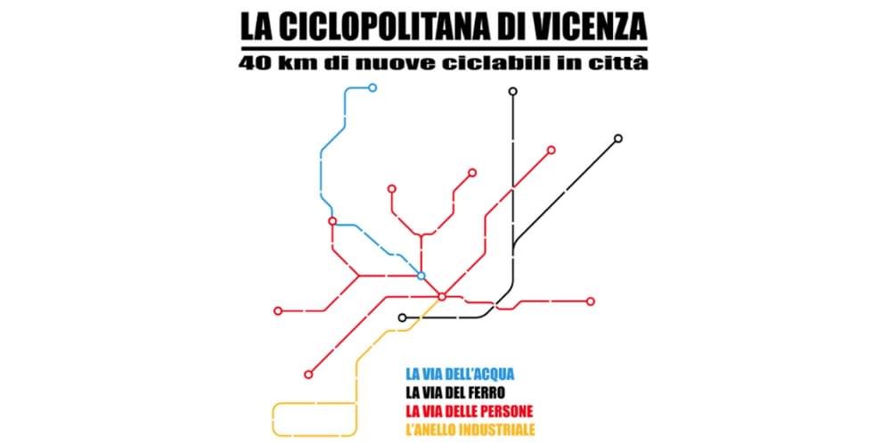Una ciclopolitana per Vicenza: 40 km di nuove piste e corsie